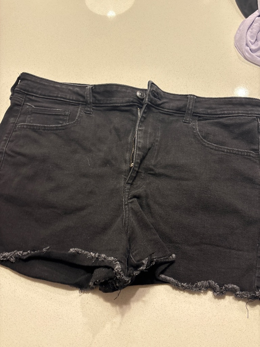American Eagle, black denim shorts